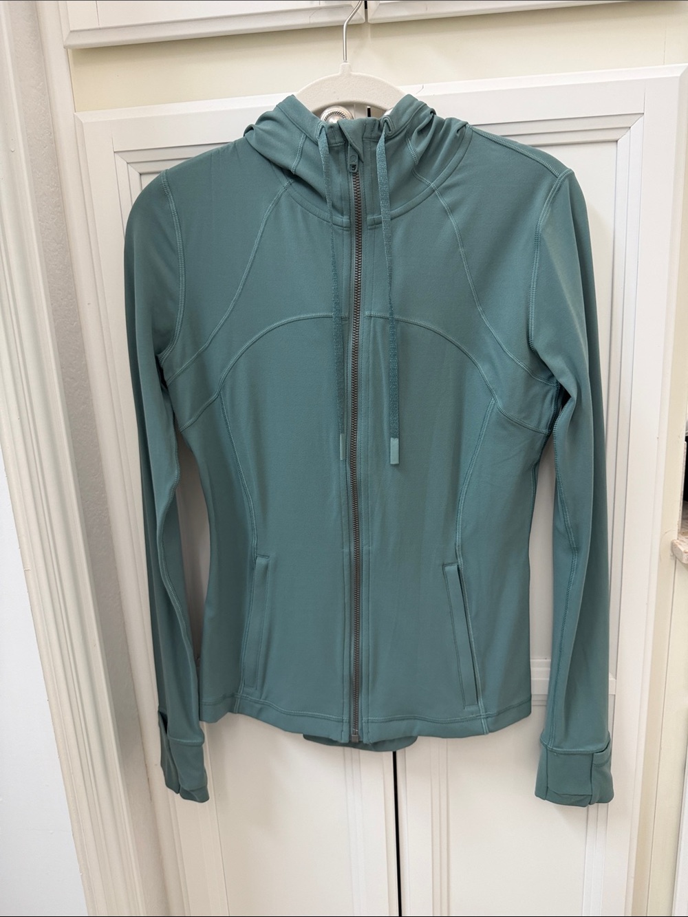 lululemon athletica Hooded Zip-Up Jacket in Teal Blue